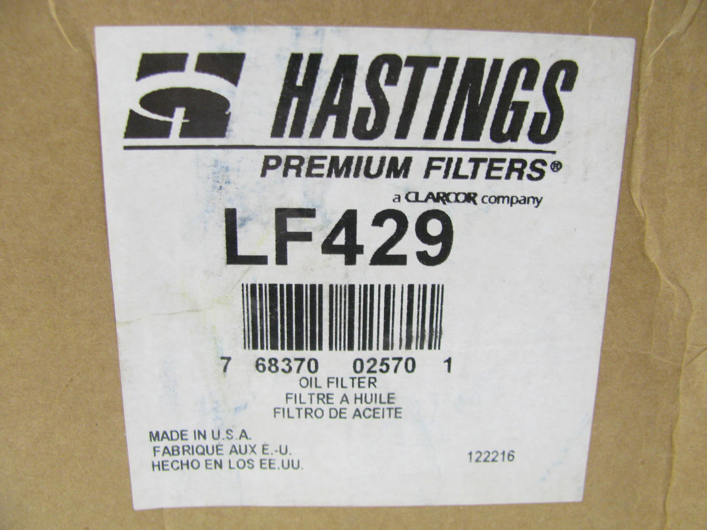 Hastings LF429 Engine Oil Filter