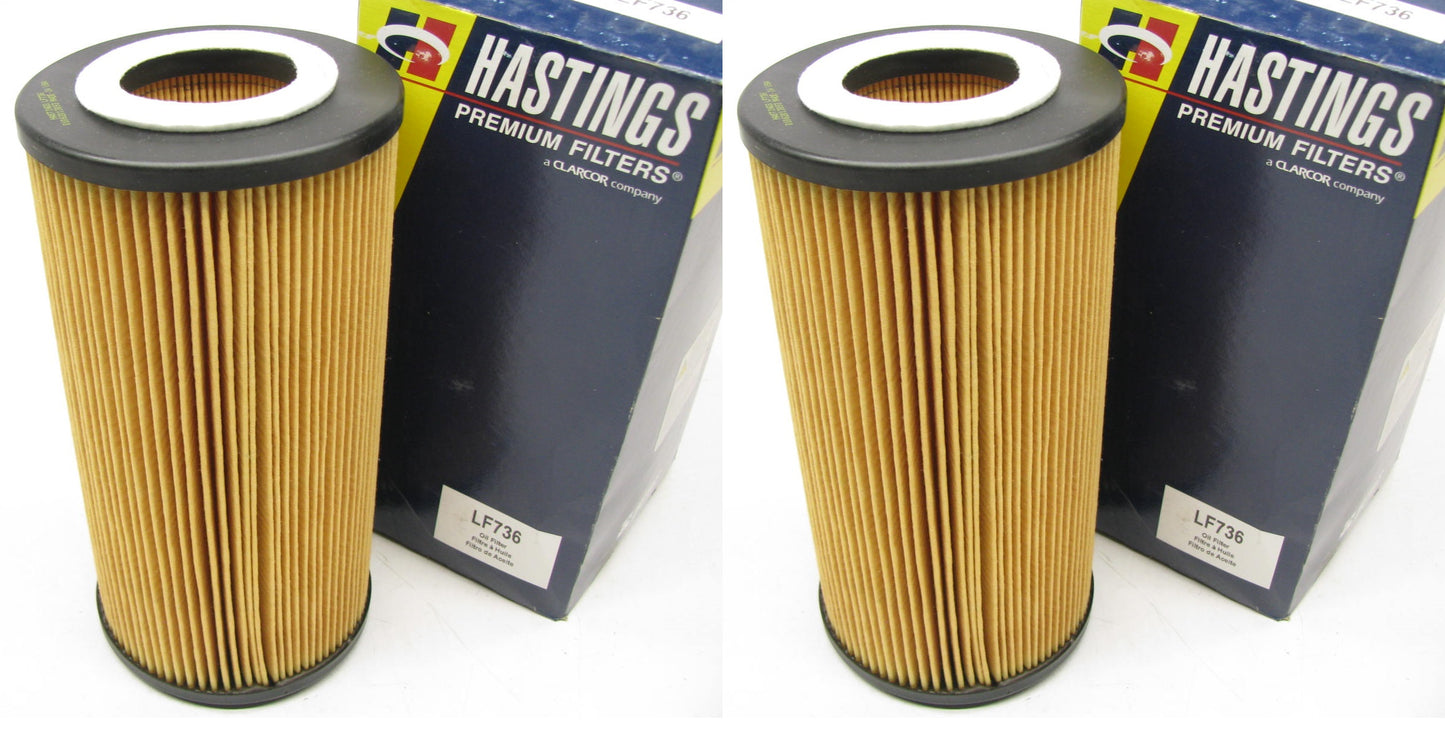 (2) Hastings LF736 Engine Oil Filters - PAIR