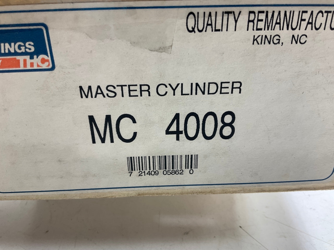 REMAN. Hastings MC4008 Brake Master Cylinder