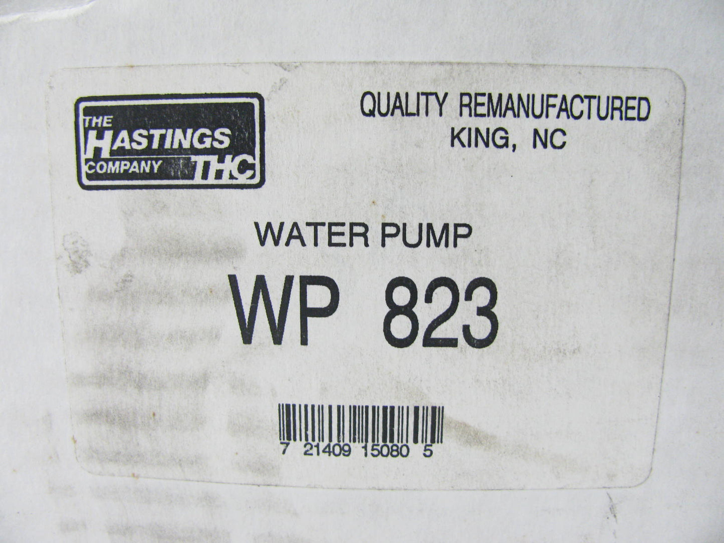 REMAN. Hastings WP823 Water Pump