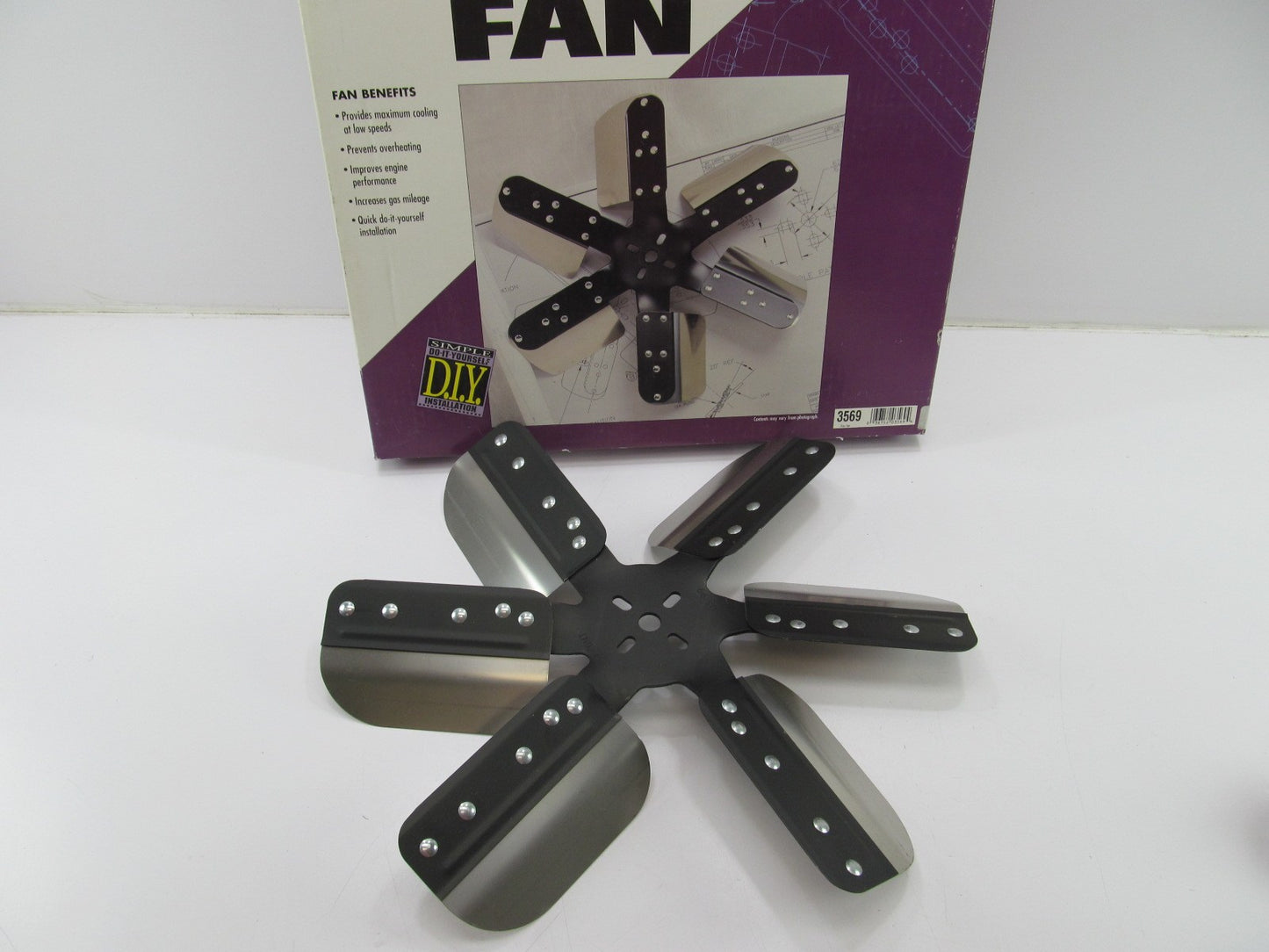 Hayden 3569 Engine Cooling Fan Blade, 19'' Diameter, 6 Blade
