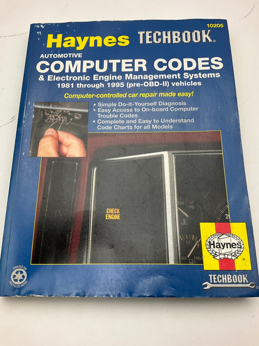 OPENED - Haynes 10205 Techbook Automotive Computer Codes (1981-1995 Pre-OBD-II)