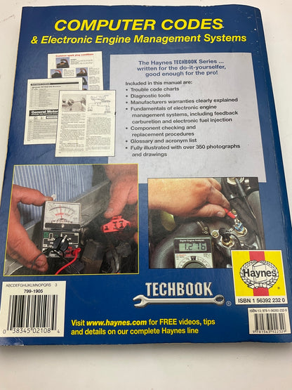 OPENED - Haynes 10205 Techbook Automotive Computer Codes (1981-1995 Pre-OBD-II)