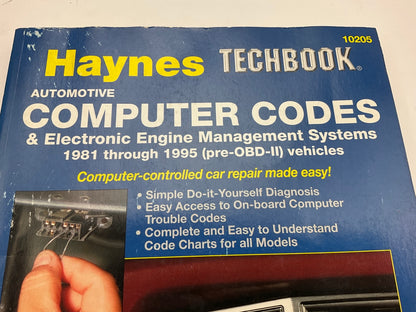 OPENED - Haynes 10205 Techbook Automotive Computer Codes (1981-1995 Pre-OBD-II)