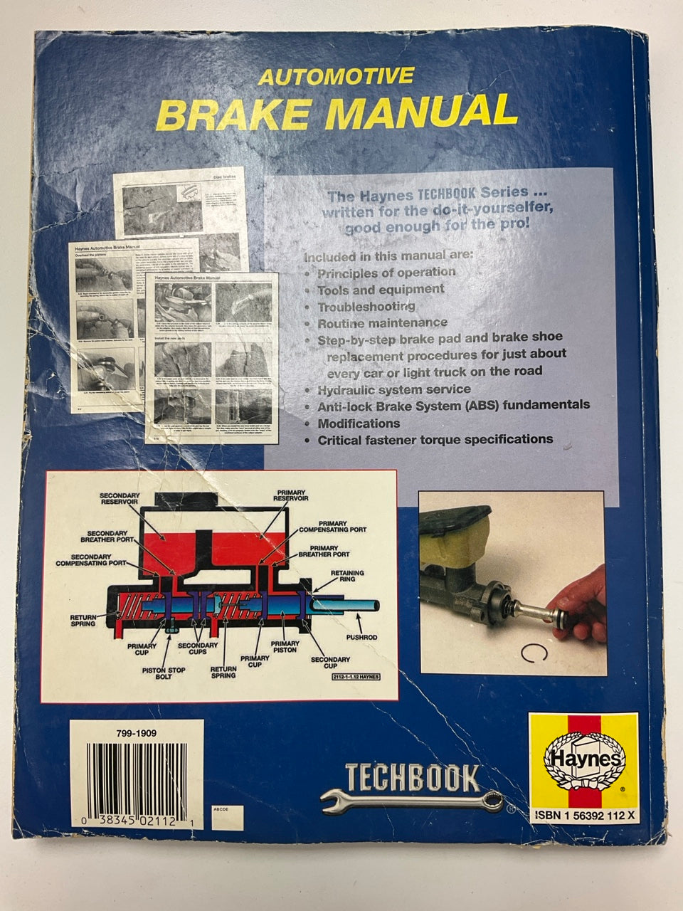 DAMAGED - Haynes 10410 Techbook Automotive Brake Manual