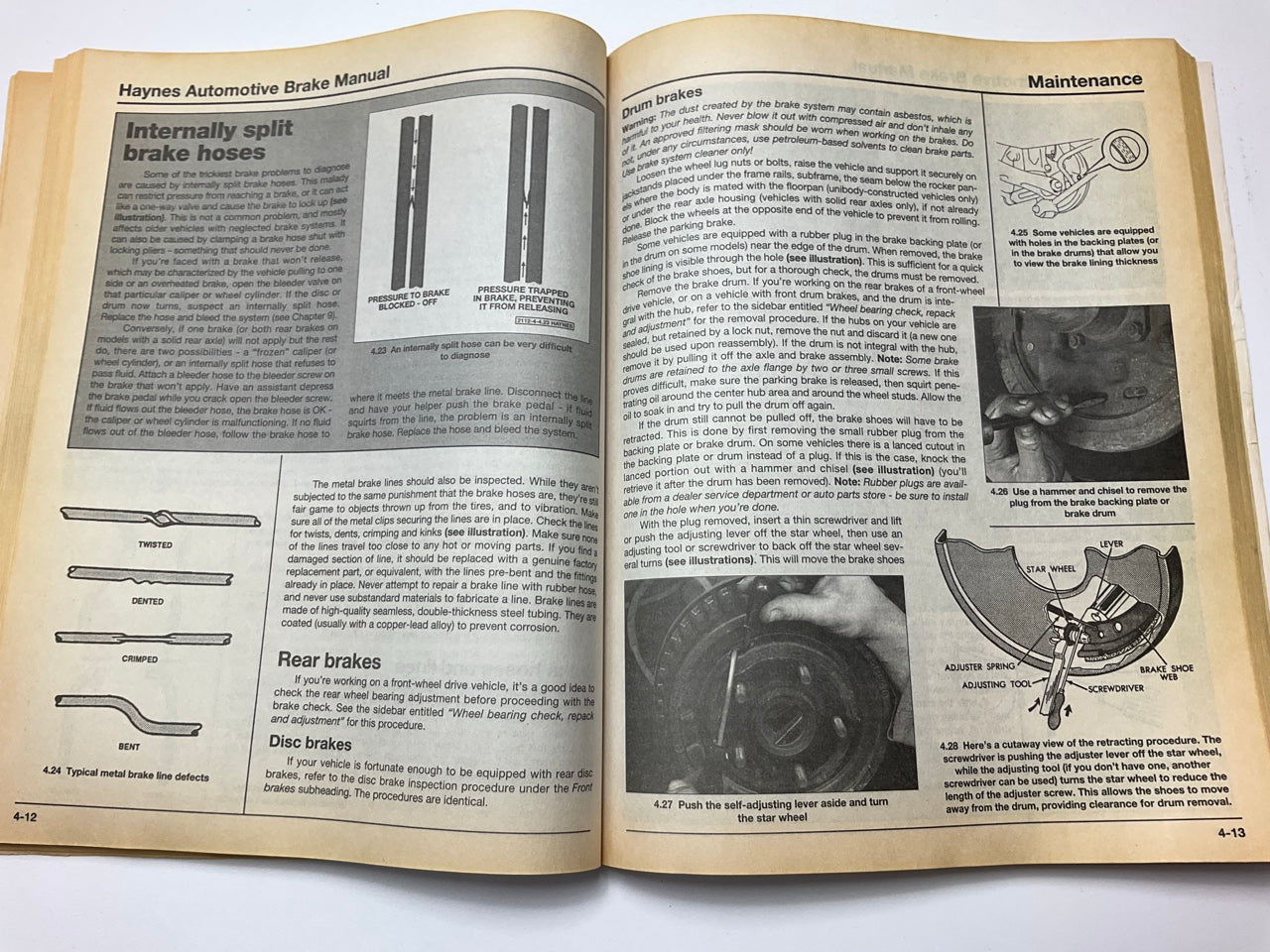 DAMAGED - Haynes 10410 Techbook Automotive Brake Manual