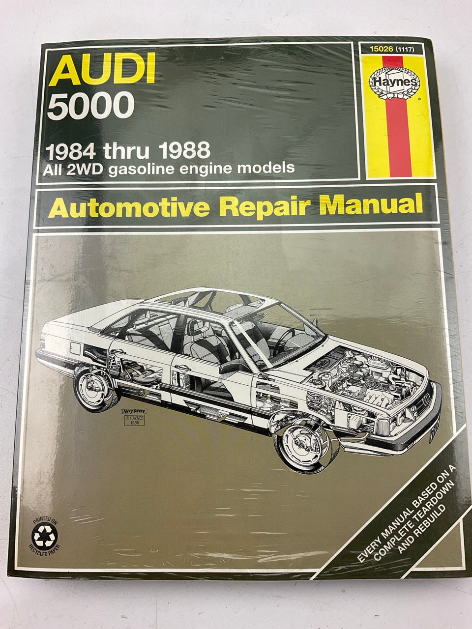 Haynes 15026 Repair Manual For 1984-1988 Audi 5000 (2WD Gas Models) - SEALED