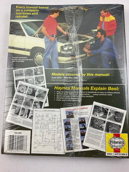 Haynes 15026 Repair Manual For 1984-1988 Audi 5000 (2WD Gas Models) - SEALED