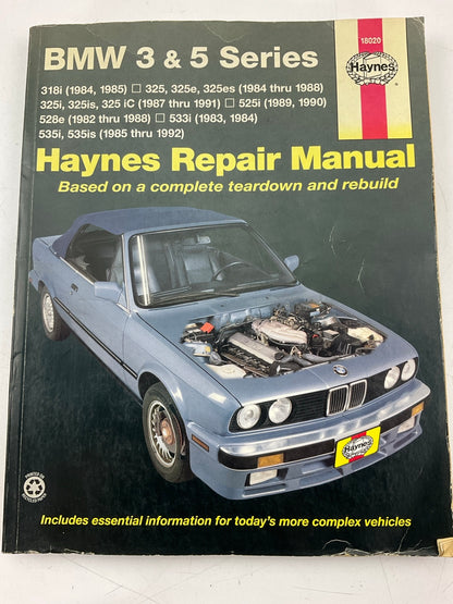 OPENED - Haynes 18020 Repair Manual For 1984-1992 BMW 3 & 5 Series