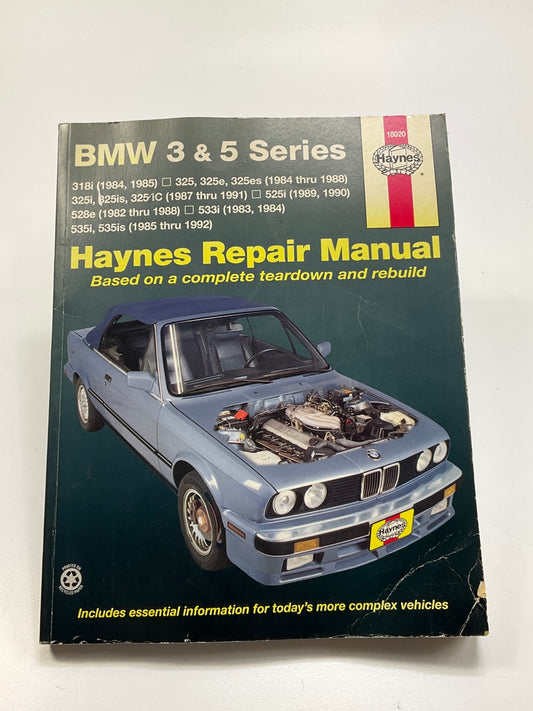 USED - Haynes 18020 Repair Manual For 1984-1992 BMW 3 & 5 Series