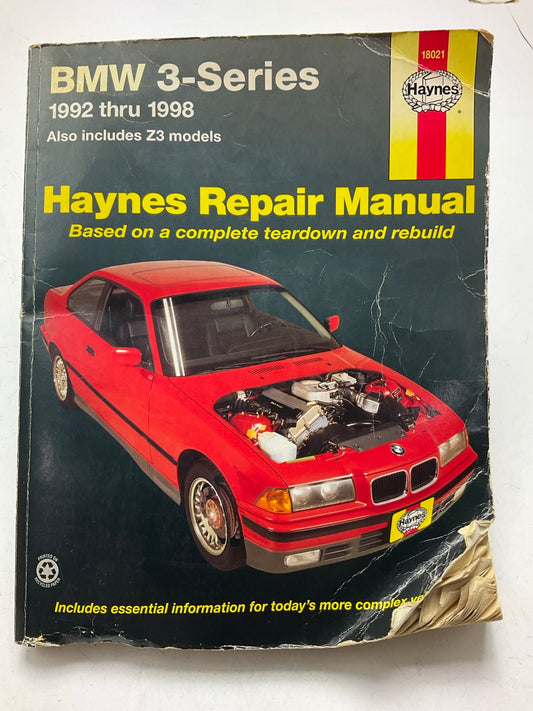 DAMAGED COVER - Haynes 18021 Repair Manual For 1992-1998 BMW 3-Series