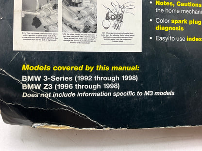DAMAGED COVER - Haynes 18021 Repair Manual For 1992-1998 BMW 3-Series