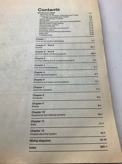 Haynes 19020 Repair Manual - 85-02 Front Wheel Drive Buick Oldsmobile & Pontiac
