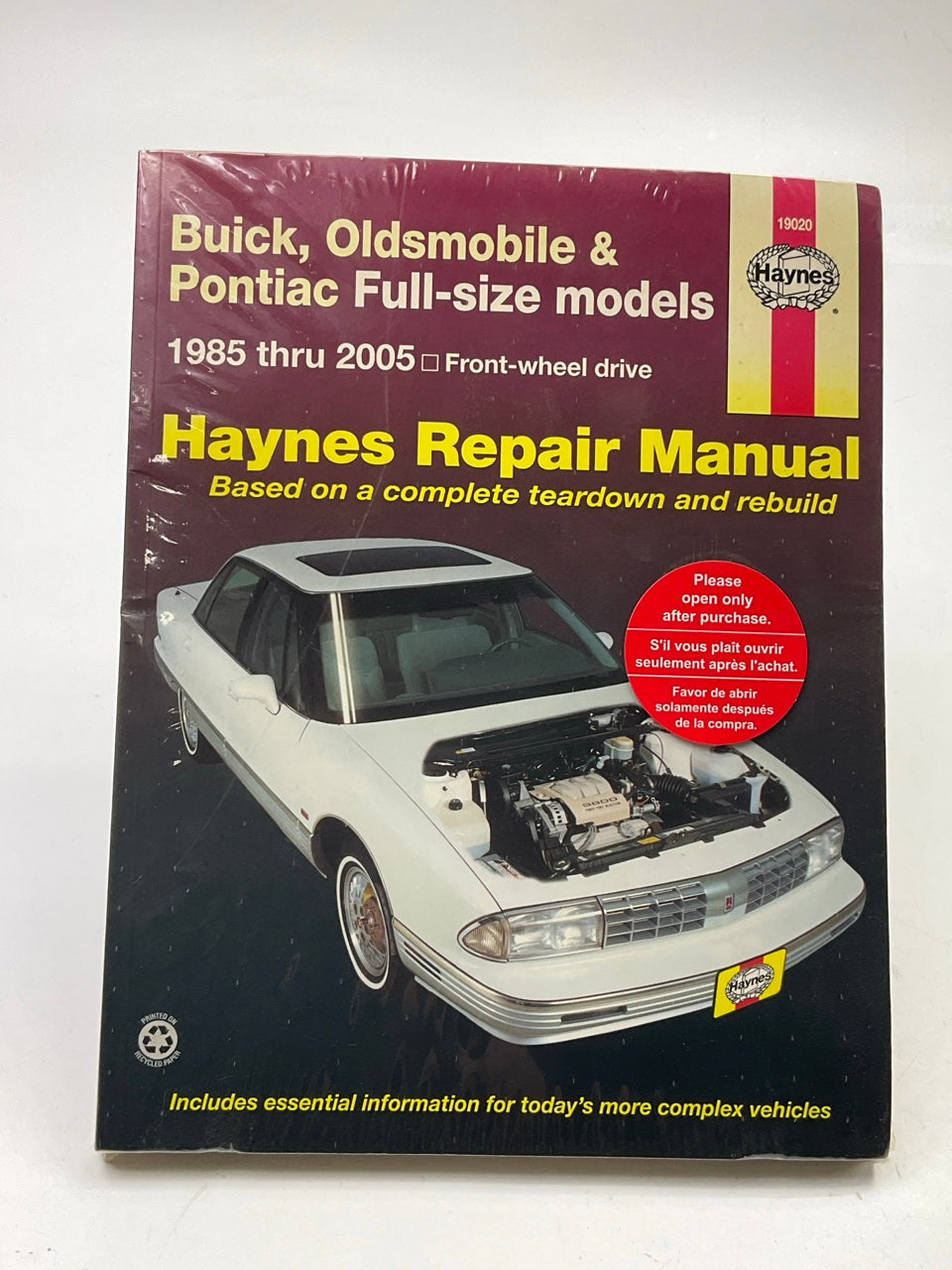 Haynes 19020 Repair Manual - 85-05 Front Wheel Drive Buick Oldsmobile & Pontiac