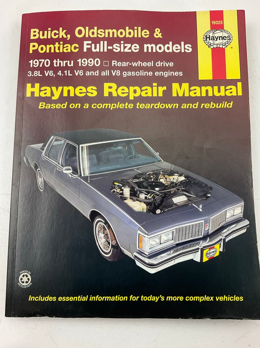 Haynes 19025 Repair Manual For 1970-1990 Buick Oldsmobile Pontiac - OPEN