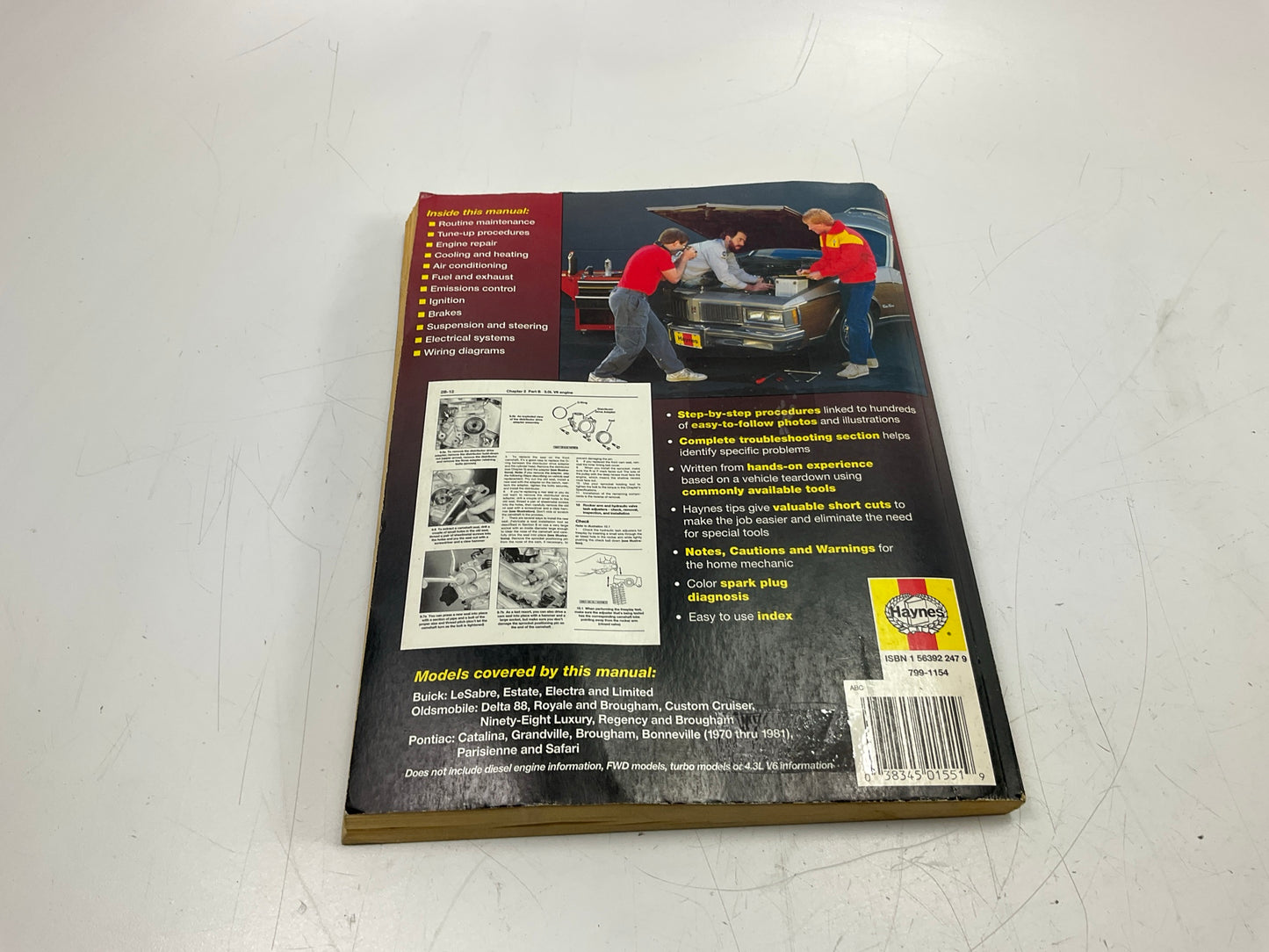 USED Haynes 19025 Repair Manual 1970-1990 Buick Olds Pontiac Full-size Cars RWD