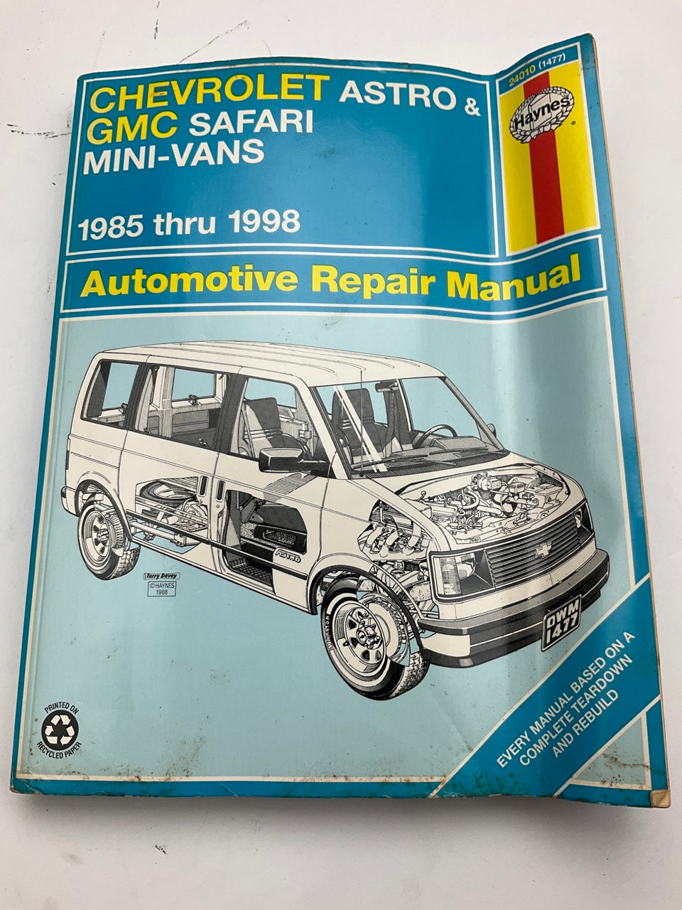 OPENED - Haynes 24010 Repair Manual For 1985-2003 Chevrolet Astro & GMC Safari
