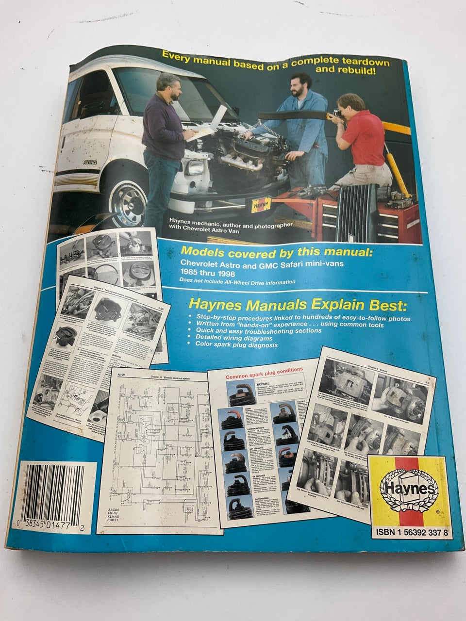 OPENED - Haynes 24010 Repair Manual For 1985-2003 Chevrolet Astro & GMC Safari