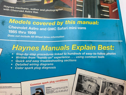 OPENED - Haynes 24010 Repair Manual For 1985-2003 Chevrolet Astro & GMC Safari