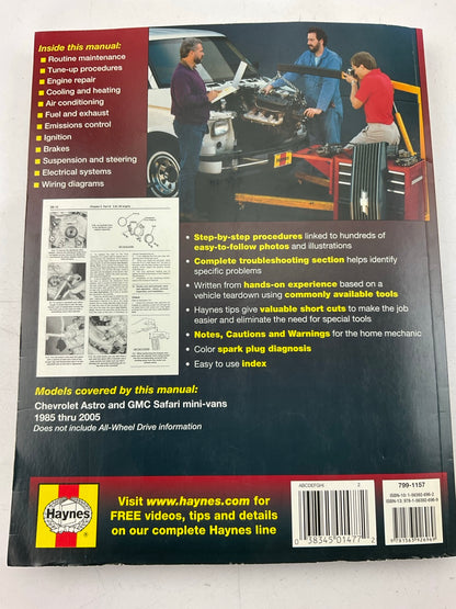 OPENED - Haynes 24010 Repair Manual For 1985-2003 Chevrolet Astro & GMC Safari