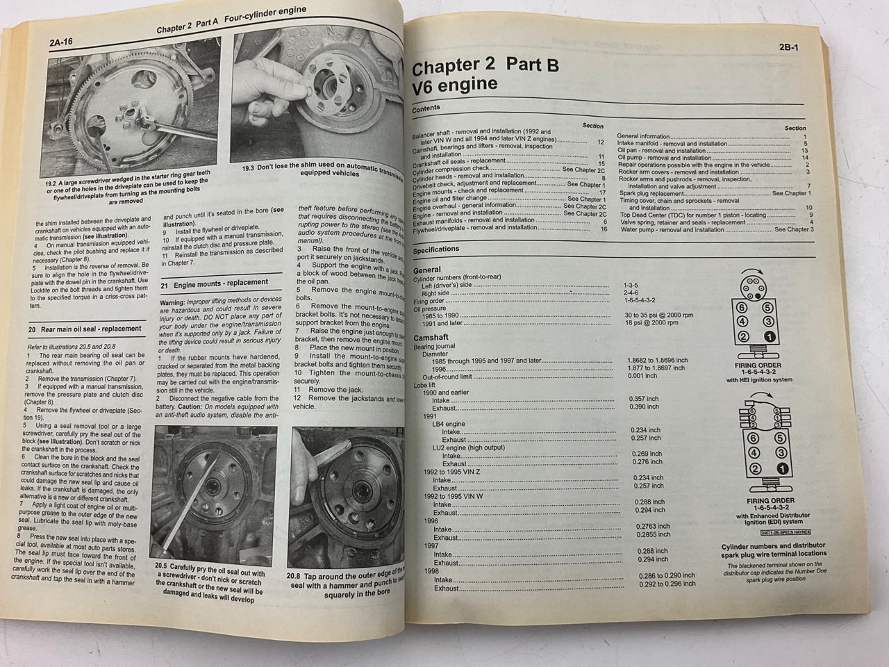 OPENED - Haynes 24010 Repair Manual For 1985-2003 Chevrolet Astro & GMC Safari