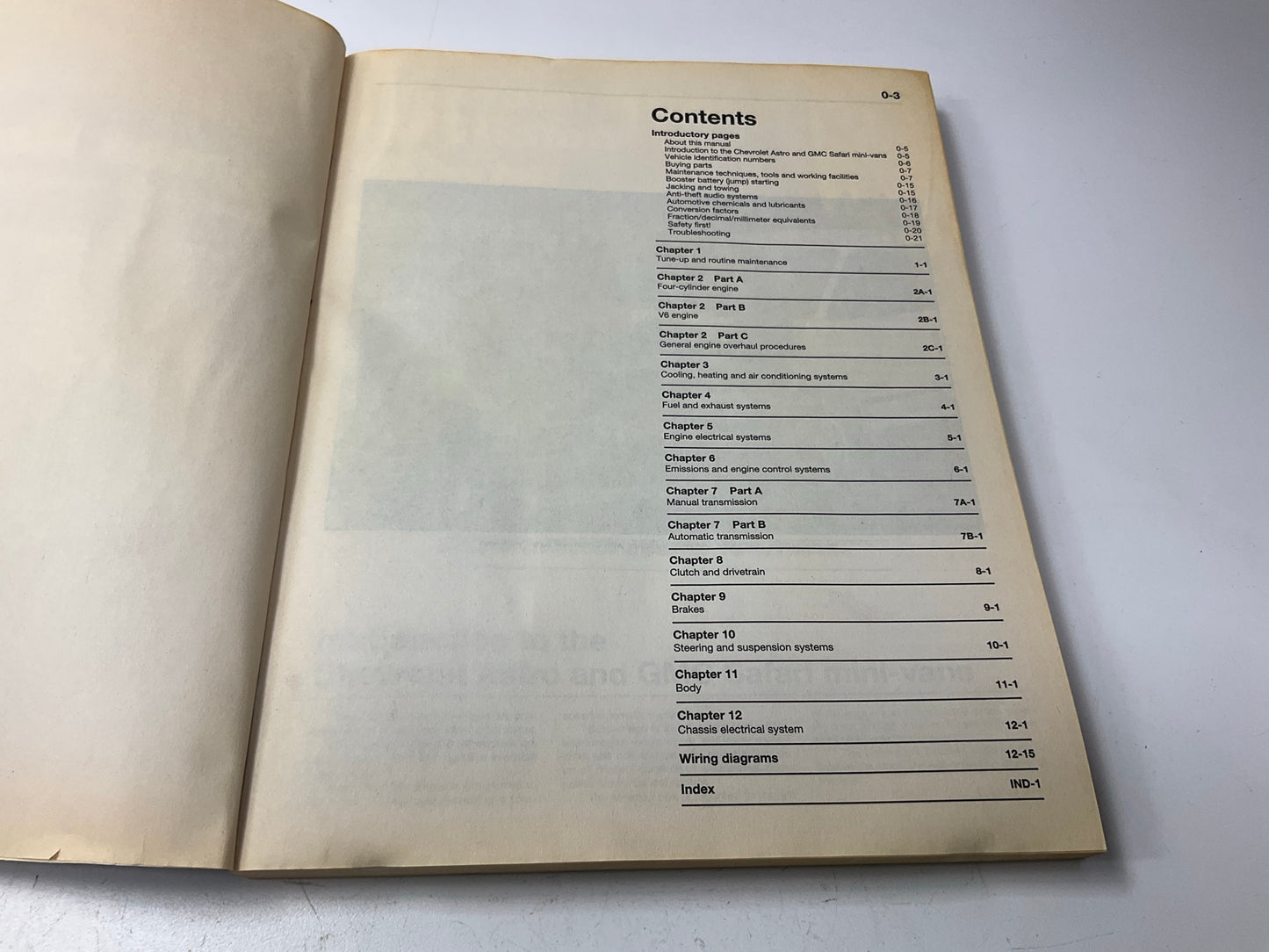 OPEN - Haynes 24010 Repair Manual For 1985-2003 Chevrolet Astro & GMC Safari