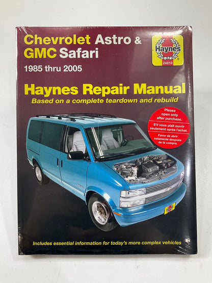 SEALED - Haynes 24010 Repair Manual For 1985-2005 Chevrolet Astro & GMC Safari