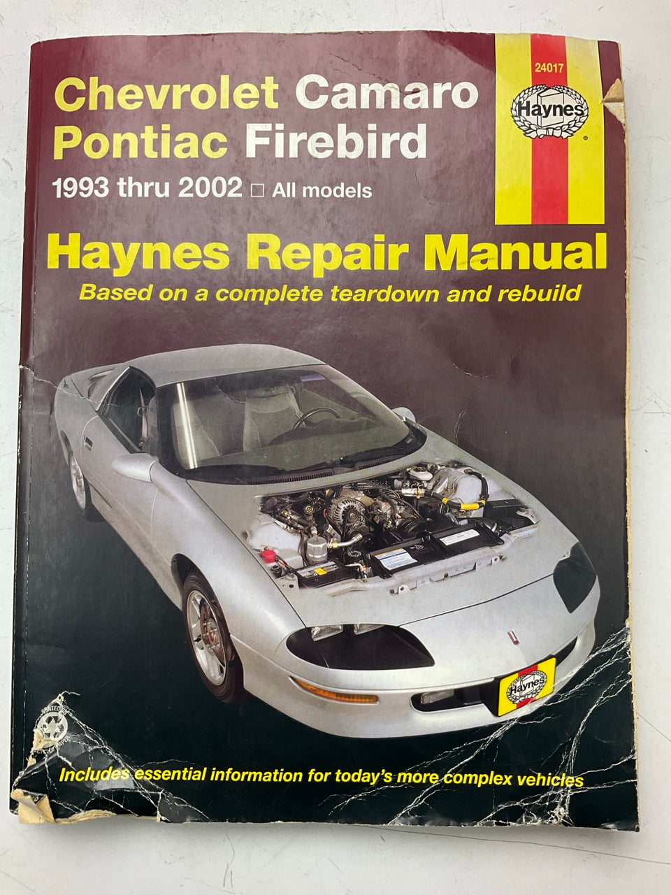 DAMAGED COVER - Haynes 24017 Repair Manual 1993-2002 Chevrolet Camaro & Firebird