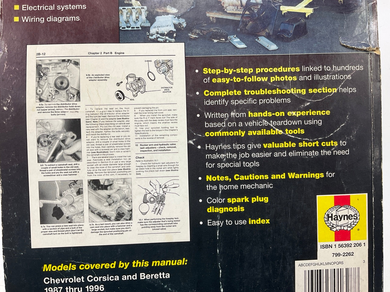 Repair Manual Haynes 24032 - 1987-1996 CORSICA & BERETTA  - DAMAGED