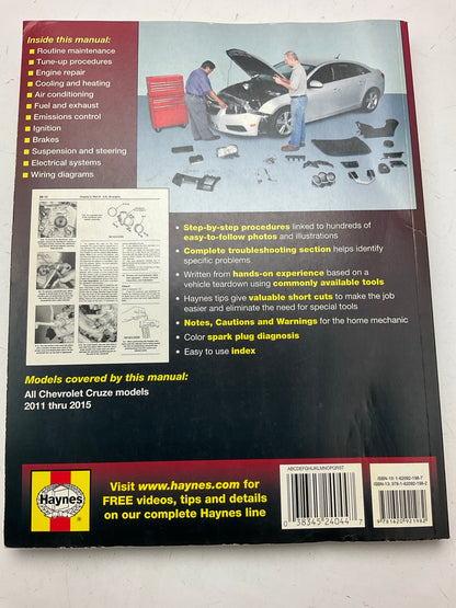 Haynes 24044 Repair Manual For 2011-2015 Chevrolet Cruze - OPEN