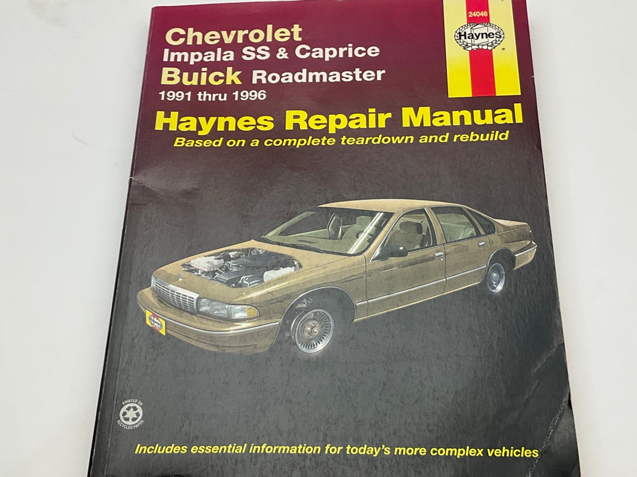 OPENED, Haynes 24046 Repair Manual 1991-1996 Roadmaster, Caprice 94-96 Impala SS