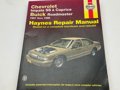 OPENED, Haynes 24046 Repair Manual 1991-1996 Roadmaster, Caprice 94-96 Impala SS