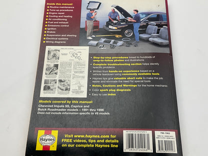 OPENED, Haynes 24046 Repair Manual 1991-1996 Roadmaster, Caprice 94-96 Impala SS