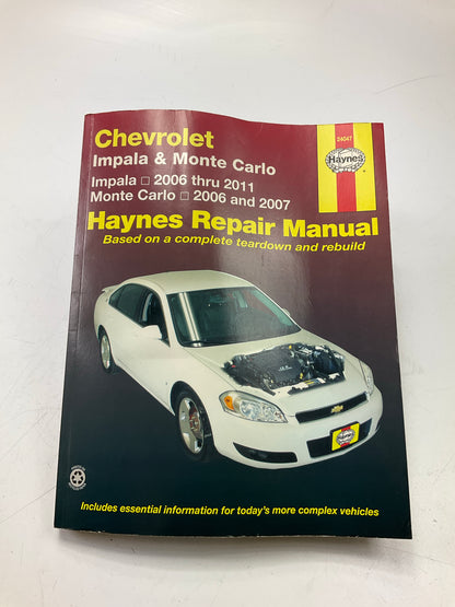 OPENED - Haynes 24047 Repair Manual For 2006-11 Impala, 06-07 Monte Carlo