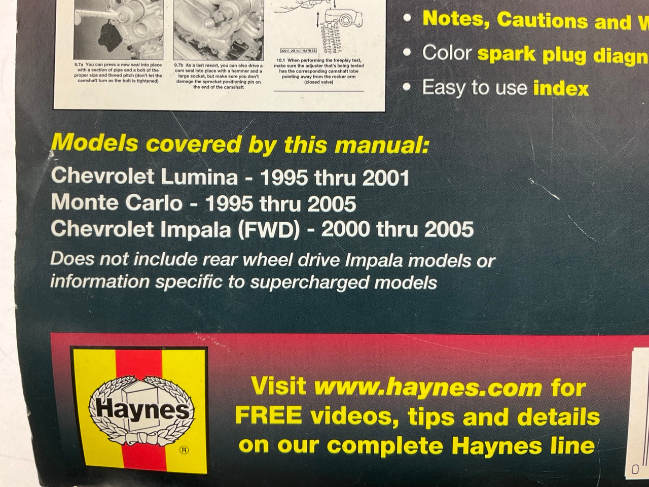 USED - Haynes 24048 Repair Manual For 1995-05 Chevy Lumina, Monte Carlo, Impala