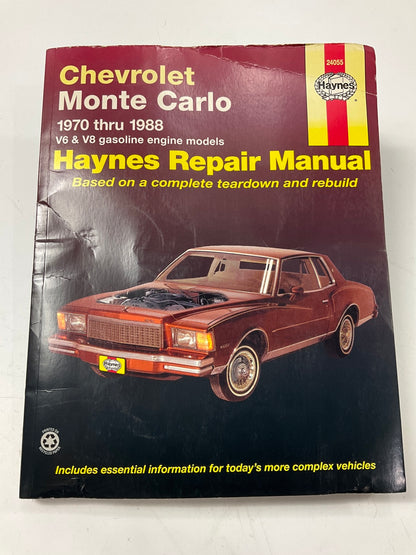 USED - Haynes 24055 Repair Manual For 1970-1988 Chevy Monte Carlo V6 V8