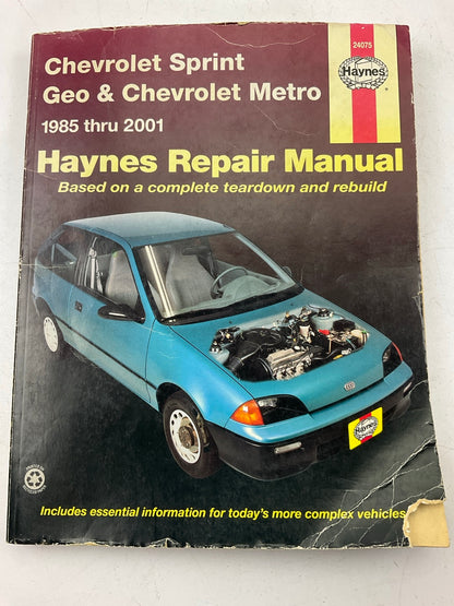 DAMAGED COVER - Haynes 24075 Repair Manual For 1985-1991 Sprint, Metro