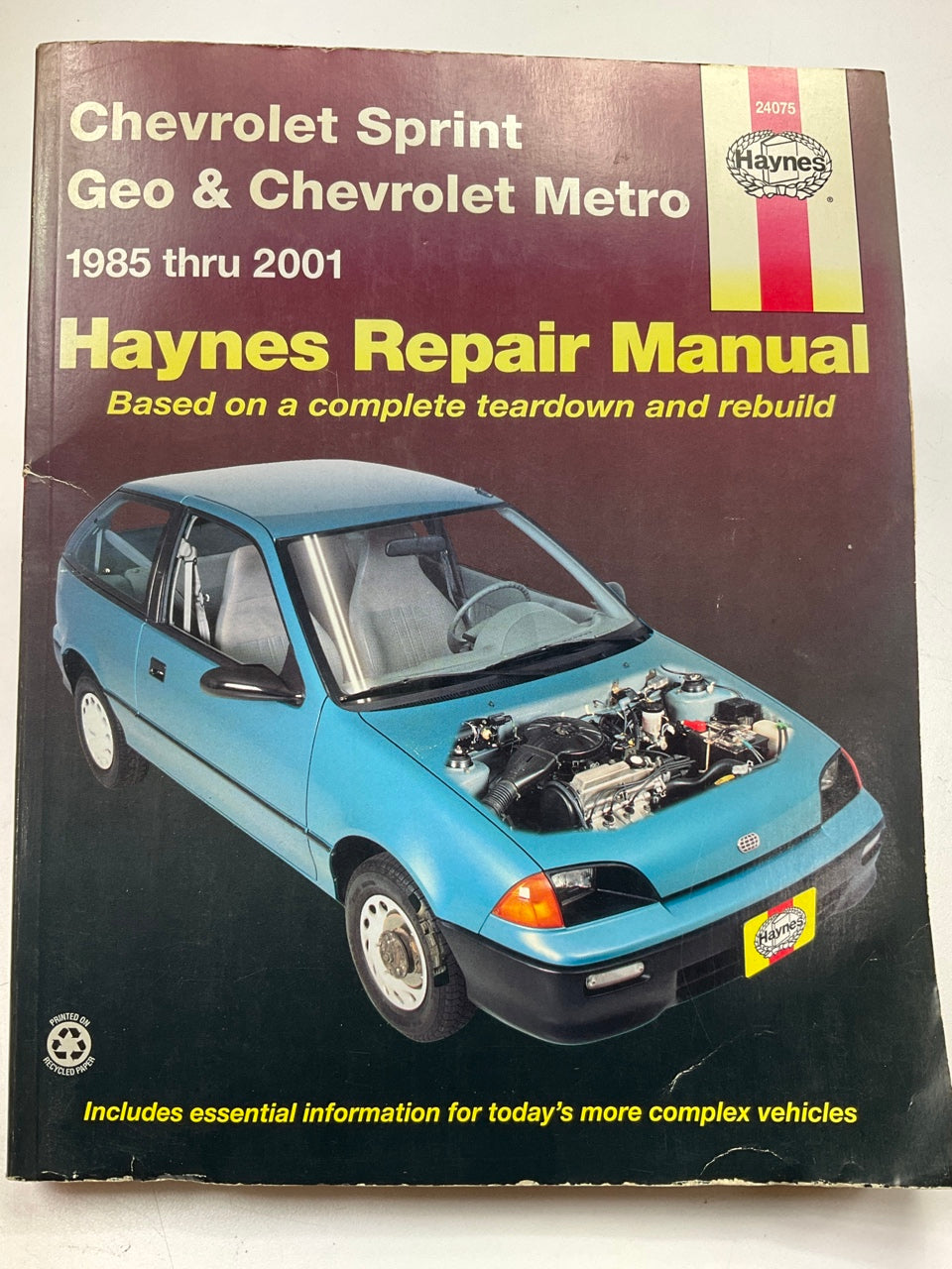 OPENED - Haynes 24075 Repair Manual For 1985-1992 Chevy Sprint 1989-2001 Metro