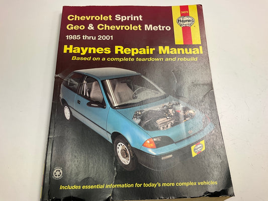 Haynes 24075 Repair Manual For 1985-2001 Chevy Sprint, Metro