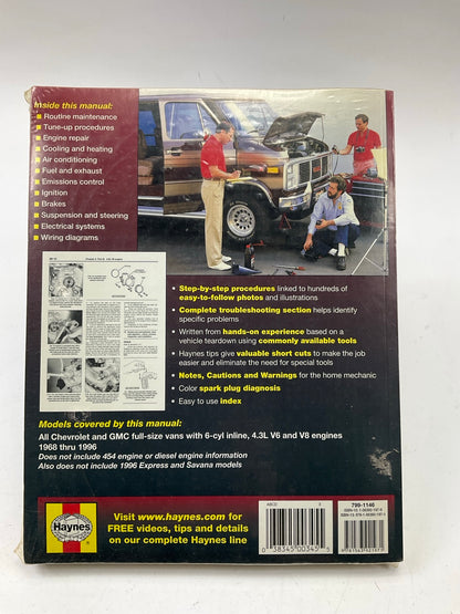 Haynes 24080 Repair Manual For 1968-1996 Chevrolet & GMC Full Size Vans