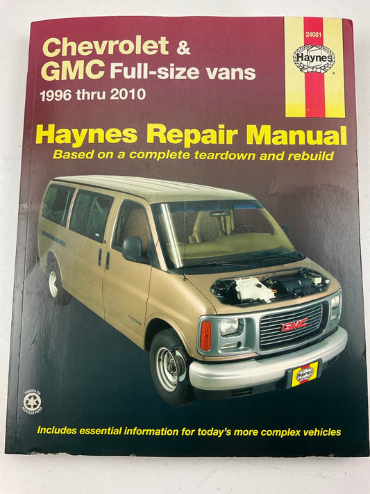 OPEN - Haynes 24081 Repair Manual For 1996-2010 Chevy & GMC Van