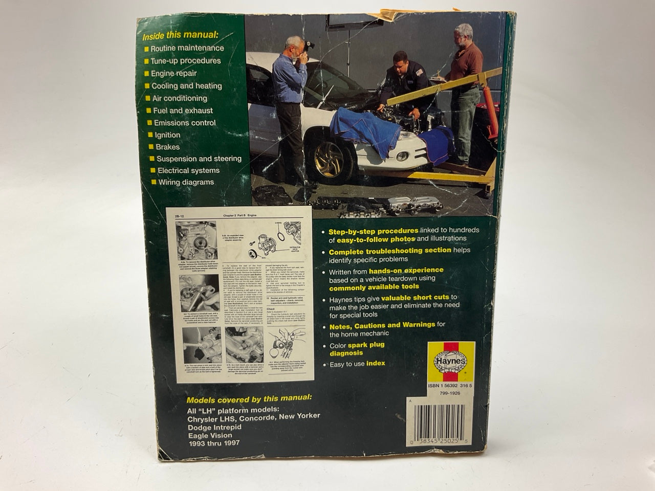 CREASE & CUTS - Haynes 25025 Repair Manual 93-97 Concorde, Intrepid, New Yorker