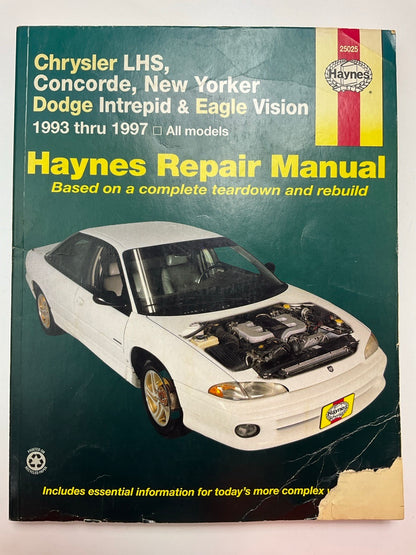 DAMAGED COVER - Haynes 25025 Repair Manual 93-97 Concorde, Intrepid, New Yorker