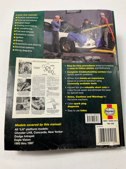 USED - Haynes 25025 Repair Manual 1993-97 Concorde, Intrepid, LHS, New Yorker