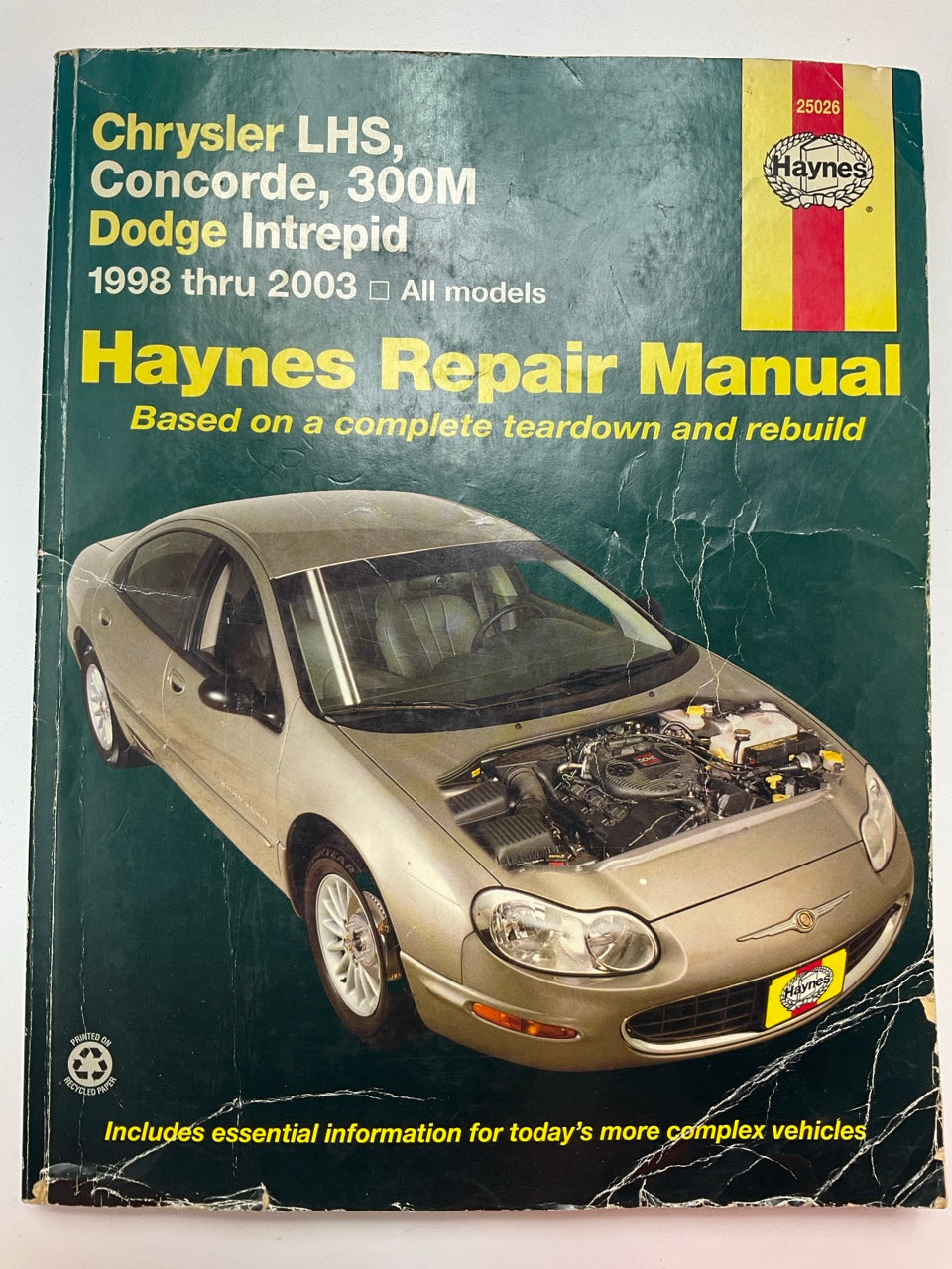 DAMAGED Haynes 25026 Repair Manual For Chrysler 300M, Concorde, Intrepid, & LHS