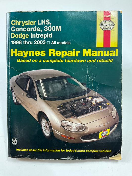 USED Haynes 25026 Repair Manual For Chrysler 300M, Concorde, Intrepid, & LHS
