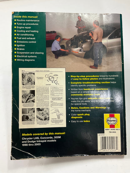 USED Haynes 25026 Repair Manual For Chrysler 300M, Concorde, Intrepid, & LHS