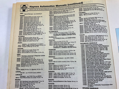 USED - Haynes 25026 Repair Manual For Chrysler 300M, Concorde, Intrepid, & LHS