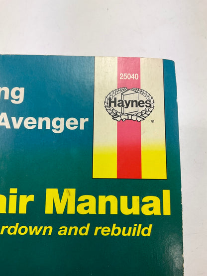 Haynes 25040 Repair Manual For 1995-06 Sebring & Stratus, 1995-00 Avenger