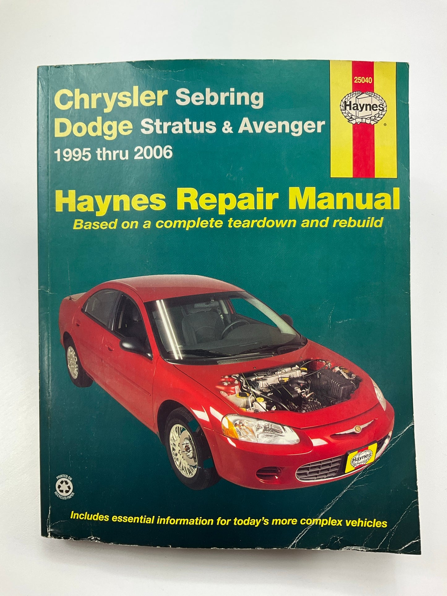 Haynes 25040 Repair Manual For 1995-2006 Chrysler Sebring, Stratus - USED